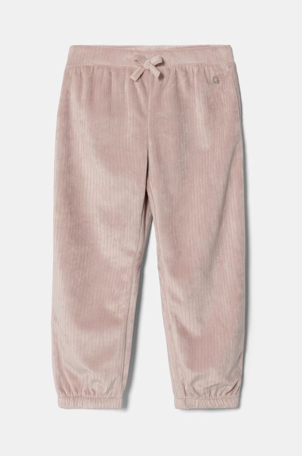 United Colors of Benetton Dječje hlače United Colors of Benetton boja: ružičasta, bez uzorka, 37JBGF04B