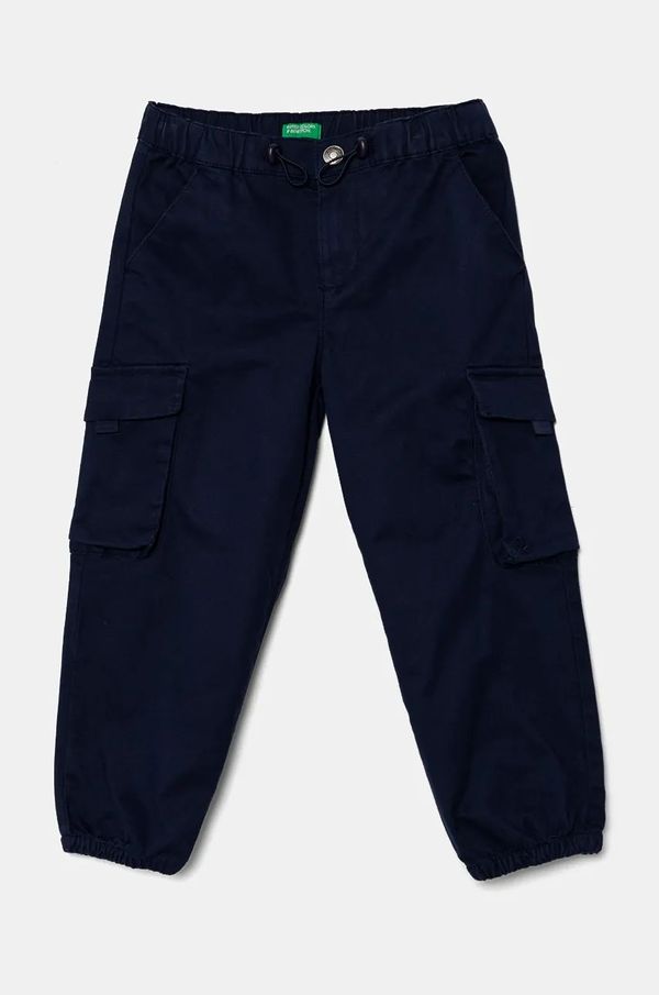 United Colors of Benetton Dječje hlače United Colors of Benetton boja: tamno plava, bez uzorka, 4XZXGF022