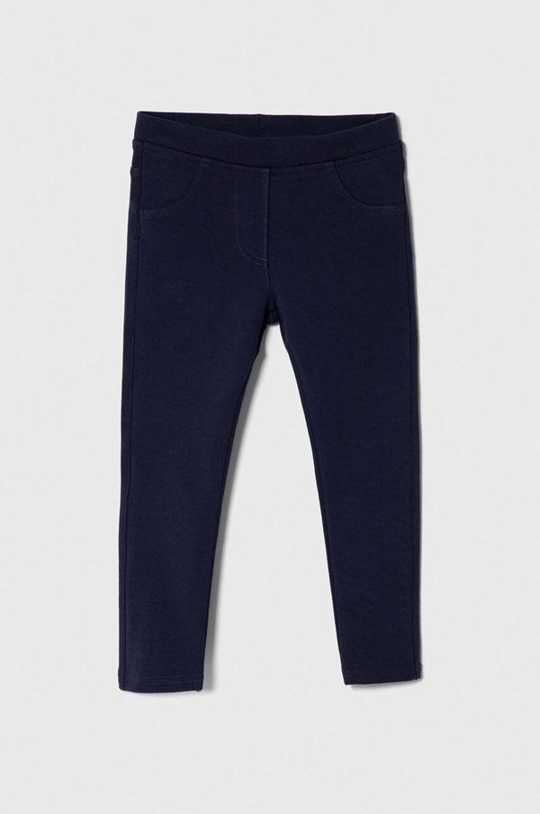 United Colors of Benetton Dječje hlače United Colors of Benetton boja: tamno plava, glatki materijal