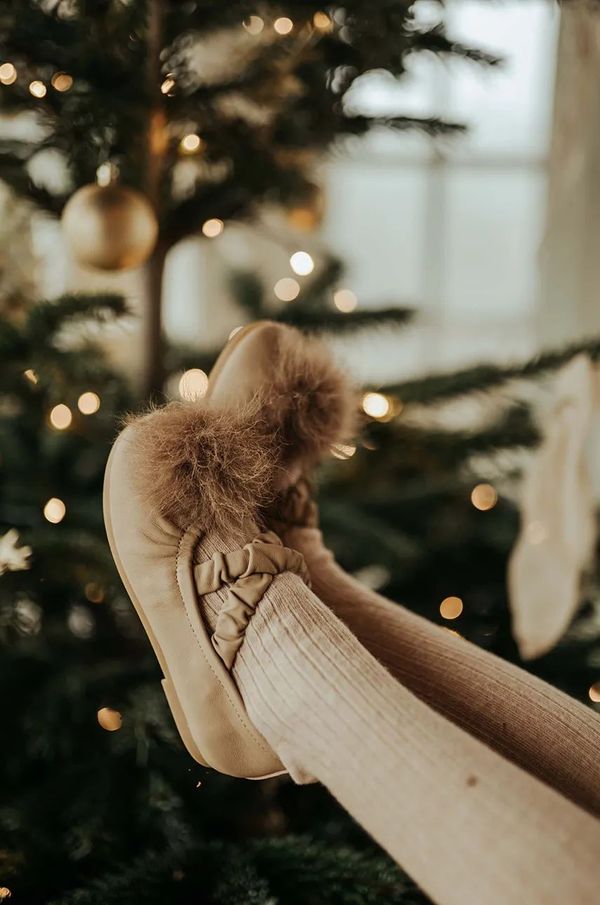 Donsje Dječje kožne balerinke Donsje Izebella Ballerinas boja: bež, 2028200