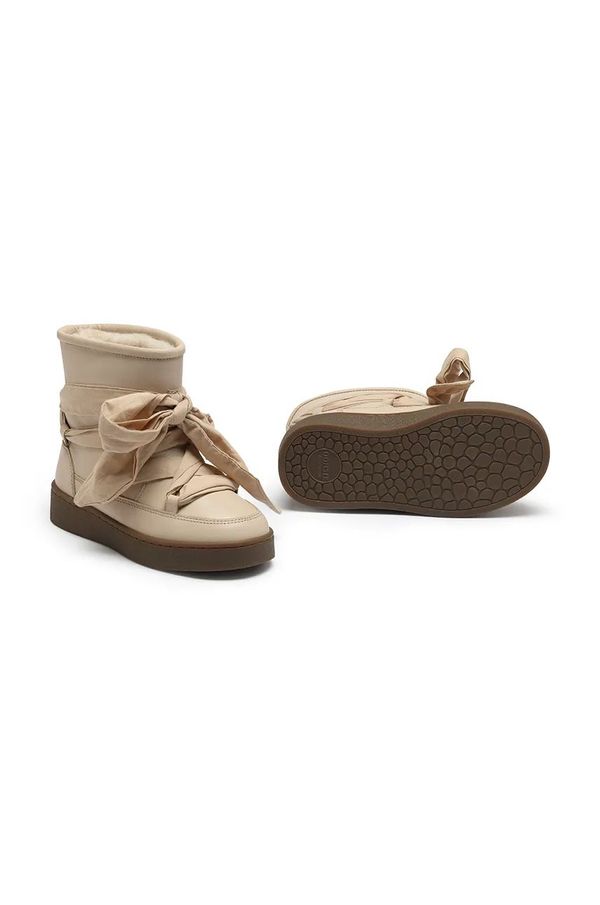 Donsje Dječje kožne cipele za snijeg Donsje Ganza Boots boja: bež, 2024300