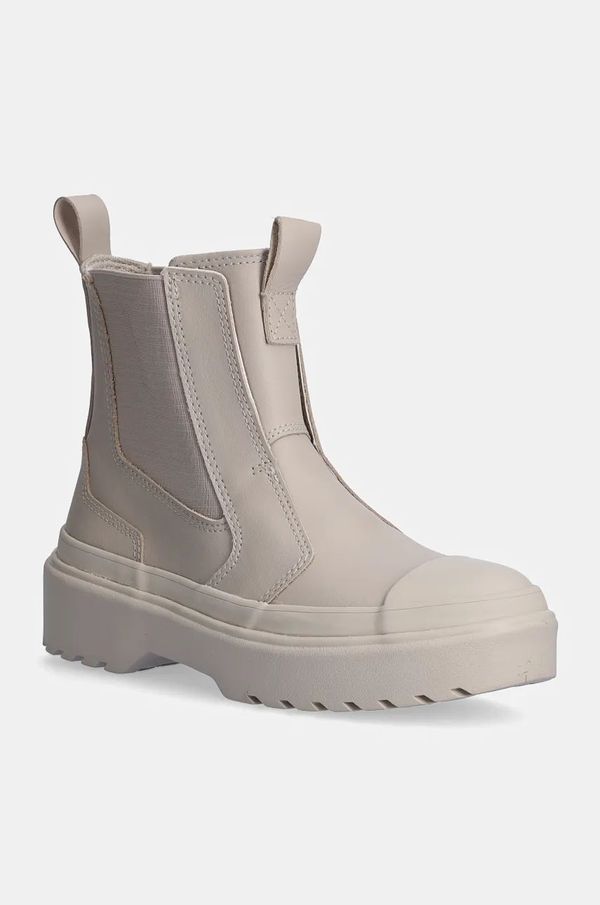 Converse Dječje kožne gležnjače Converse CHUCK TAYLOR AS CHELSEA LUGGED boja: bež, A08395C