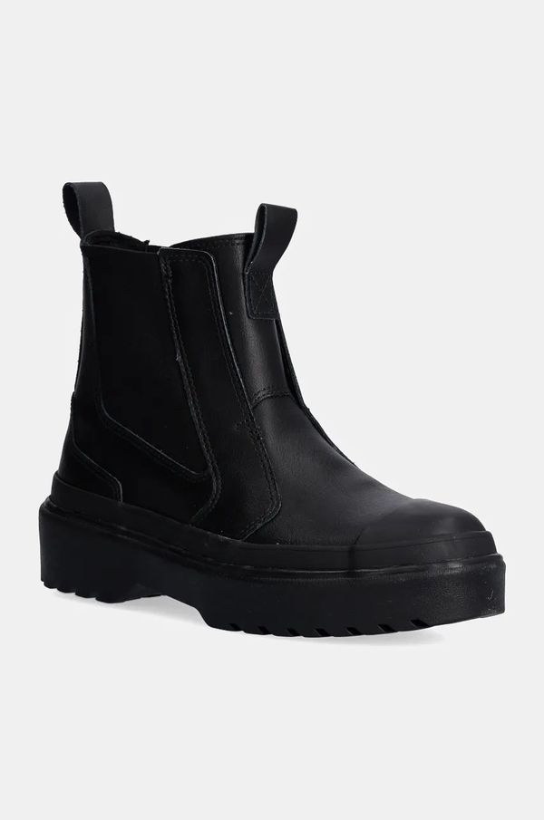 Converse Dječje kožne gležnjače Converse CHUCK TAYLOR AS CHELSEA LUGGED boja: crna, A08453C