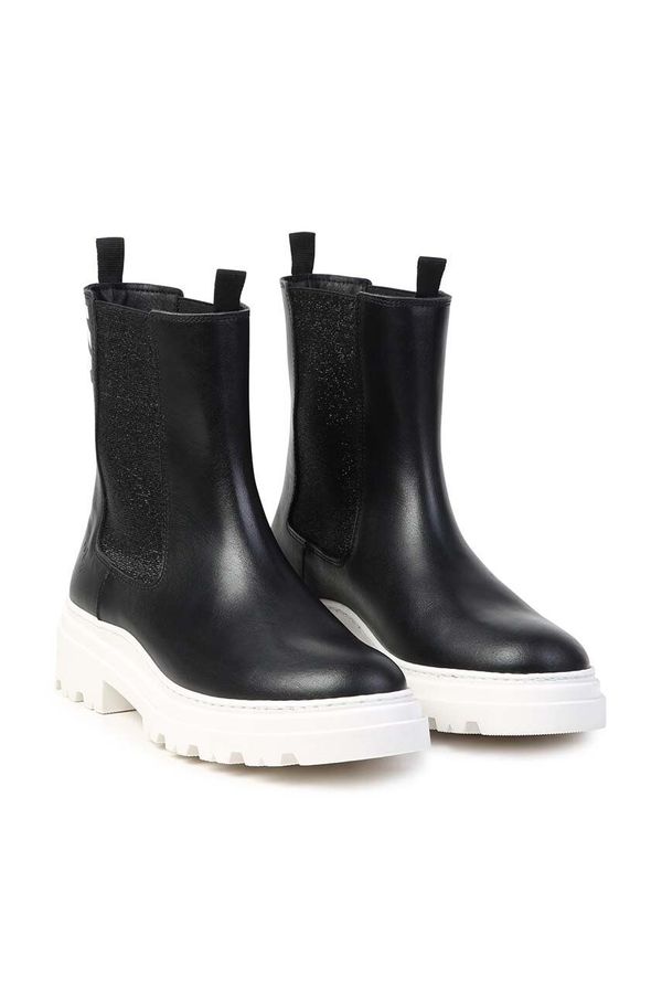 Karl Lagerfeld Dječje kožne gležnjače Karl Lagerfeld boja: crna, Z30308