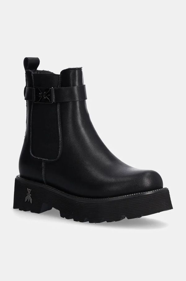 Patrizia Pepe Dječje kožne gležnjače Patrizia Pepe boja: crna, PPJ889