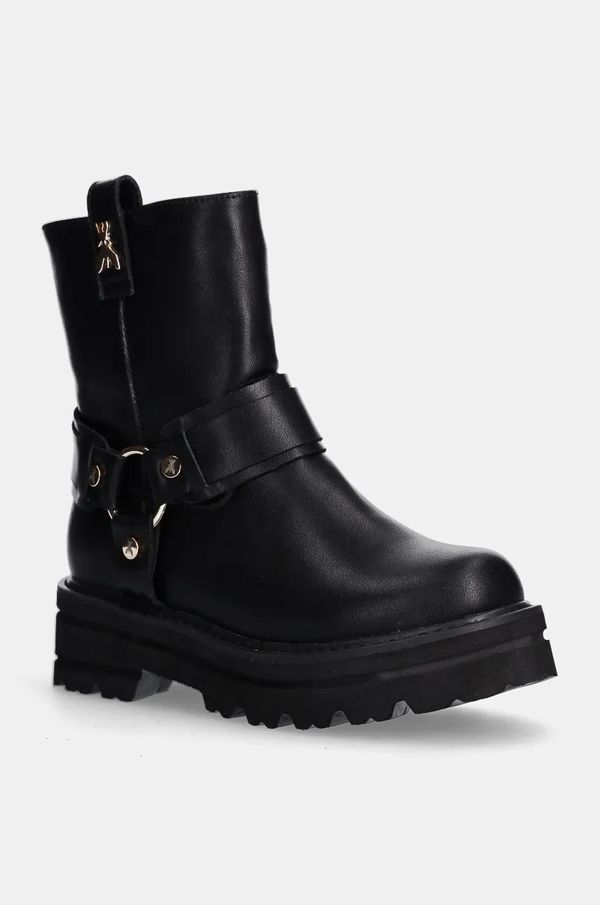 Patrizia Pepe Dječje kožne gležnjače Patrizia Pepe boja: crna, PPJ897