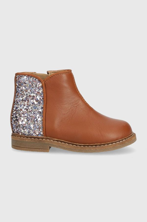 Pom D'api Dječje kožne gležnjače Pom D'api RETRO BACK boja: smeđa