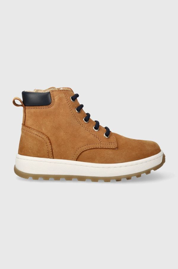 Pom D'api Dječje kožne polucipele Pom D'api FLOW BOOTS boja: smeđa