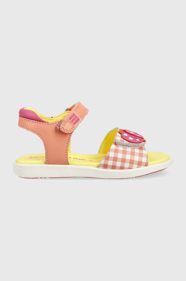 Agatha Ruiz de la Prada Dječje kožne sandale Agatha Ruiz de la Prada boja: ružičasta