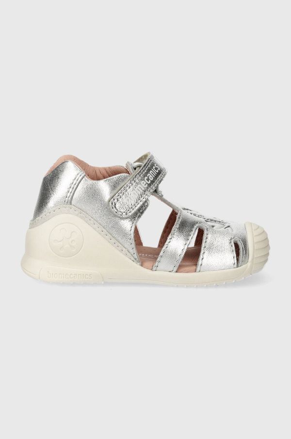 Biomecanics Dječje kožne sandale Biomecanics boja: srebrna