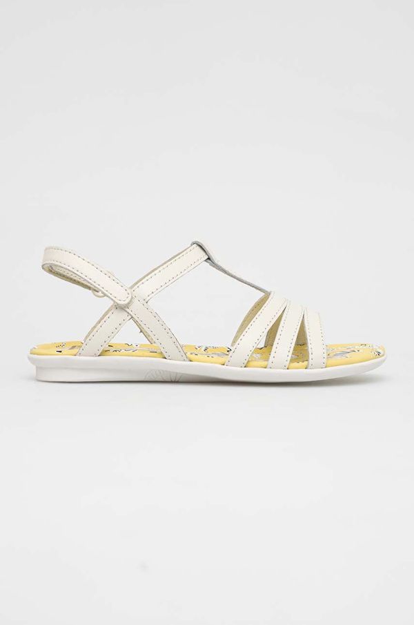 Camper Dječje kožne sandale Camper Twins boja: bež