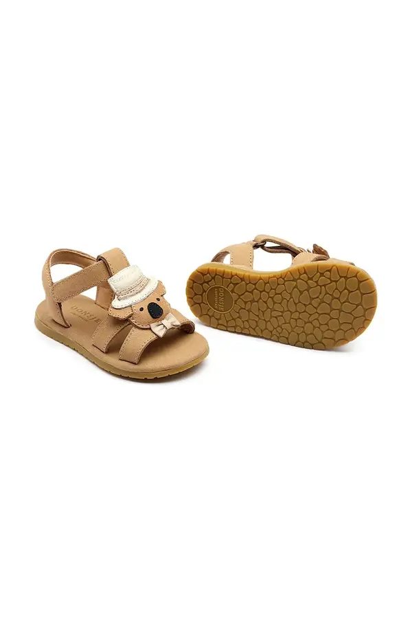 Donsje Dječje kožne sandale Donsje Hilley Sandals Groom