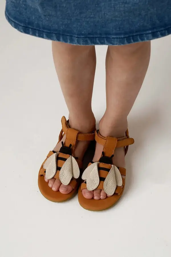 Donsje Dječje kožne sandale Donsje Iles Sky Sandals Bee