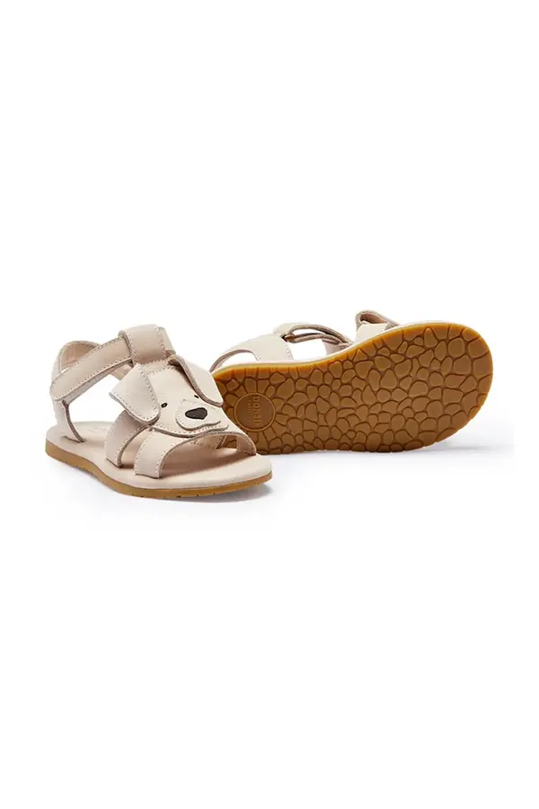 Donsje Dječje kožne sandale Donsje Mhalo Sandals Golden Retriever
