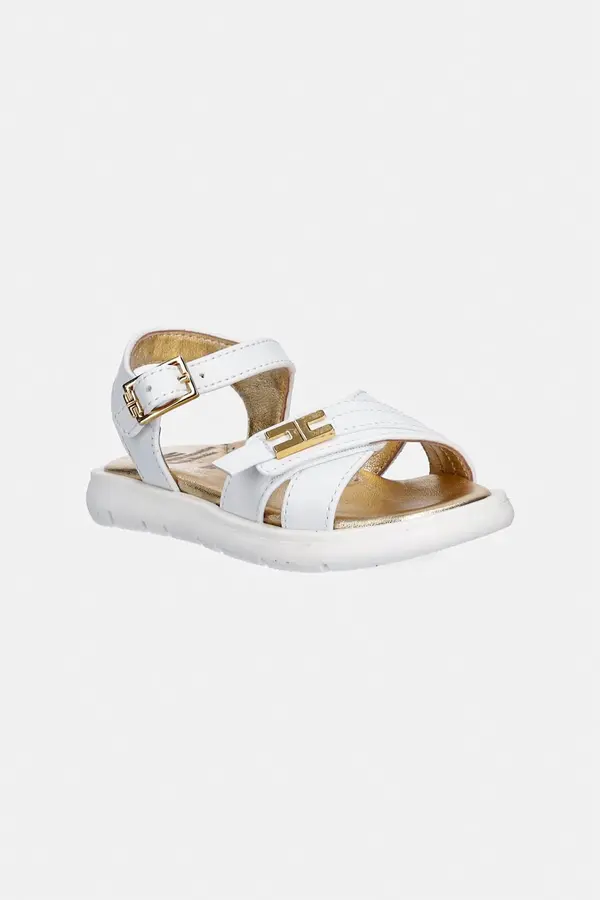 Elisabetta Franchi Dječje kožne sandale Elisabetta Franchi