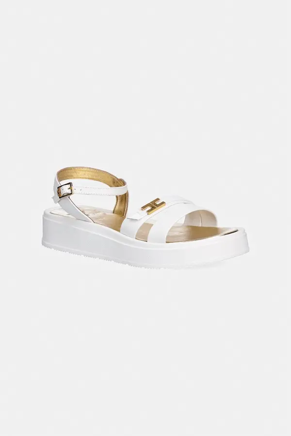 Elisabetta Franchi Dječje kožne sandale Elisabetta Franchi