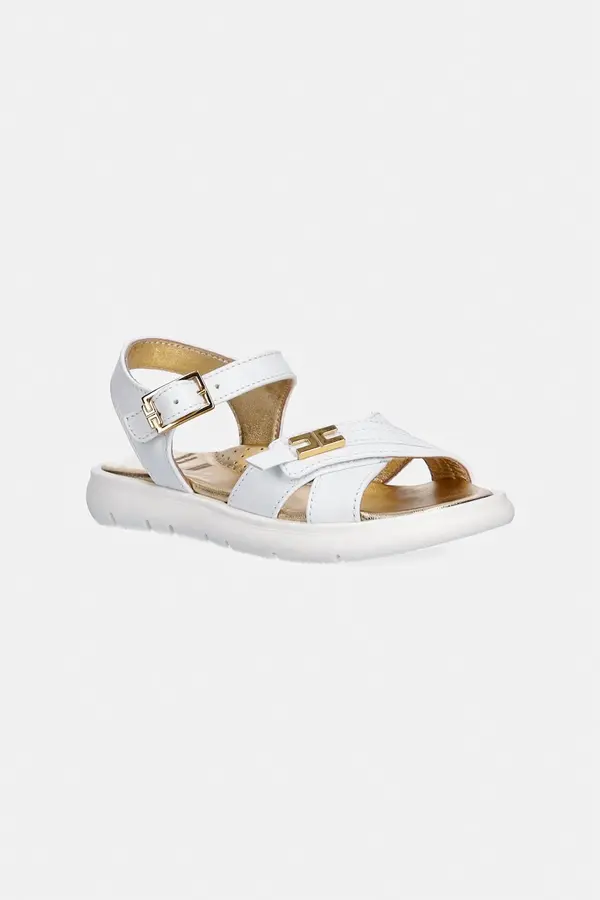 Elisabetta Franchi Dječje kožne sandale Elisabetta Franchi