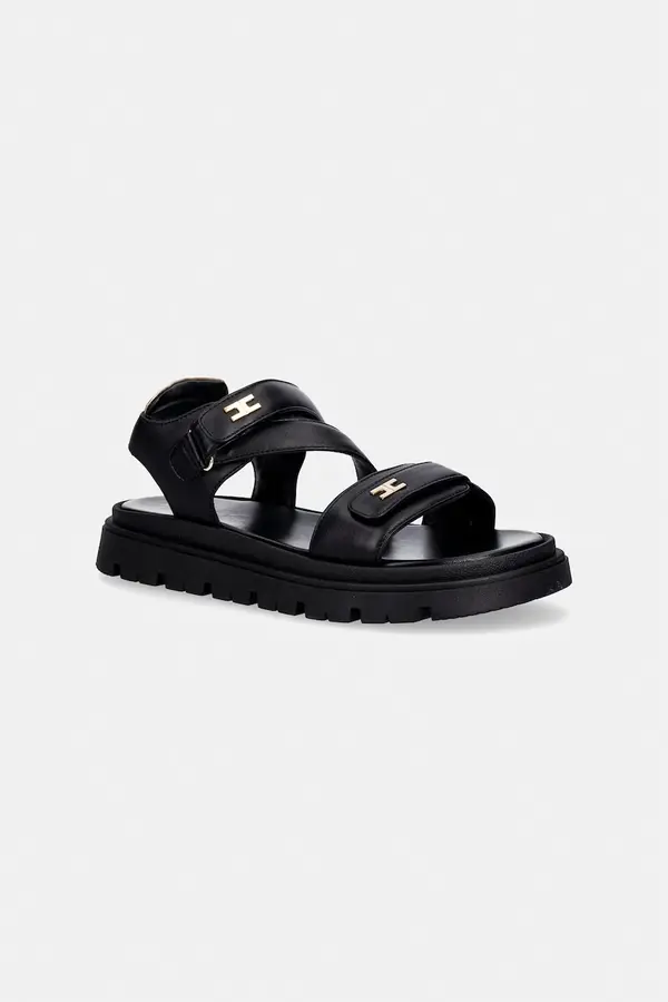 Elisabetta Franchi Dječje kožne sandale Elisabetta Franchi