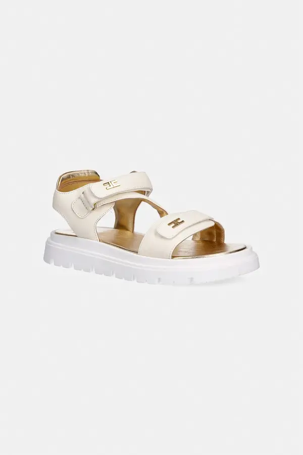 Elisabetta Franchi Dječje kožne sandale Elisabetta Franchi
