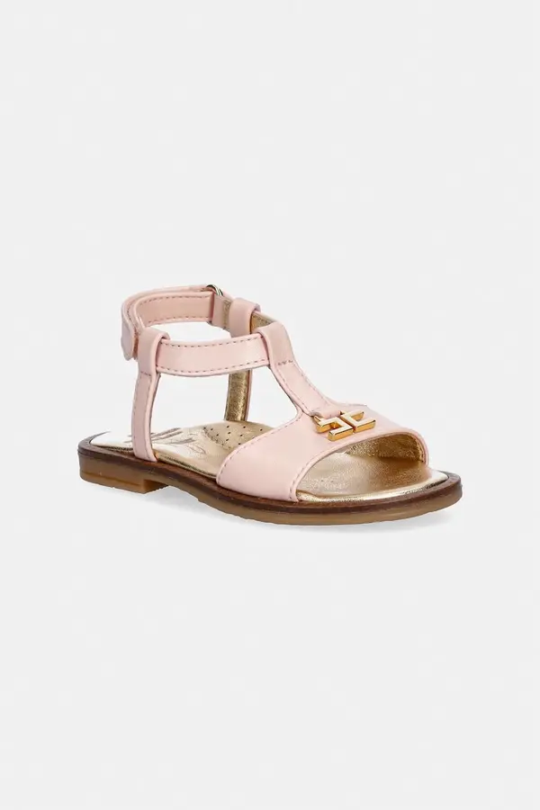 Elisabetta Franchi Dječje kožne sandale Elisabetta Franchi