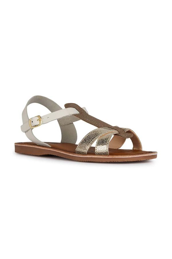 Geox Dječje kožne sandale Geox boja: zlatna