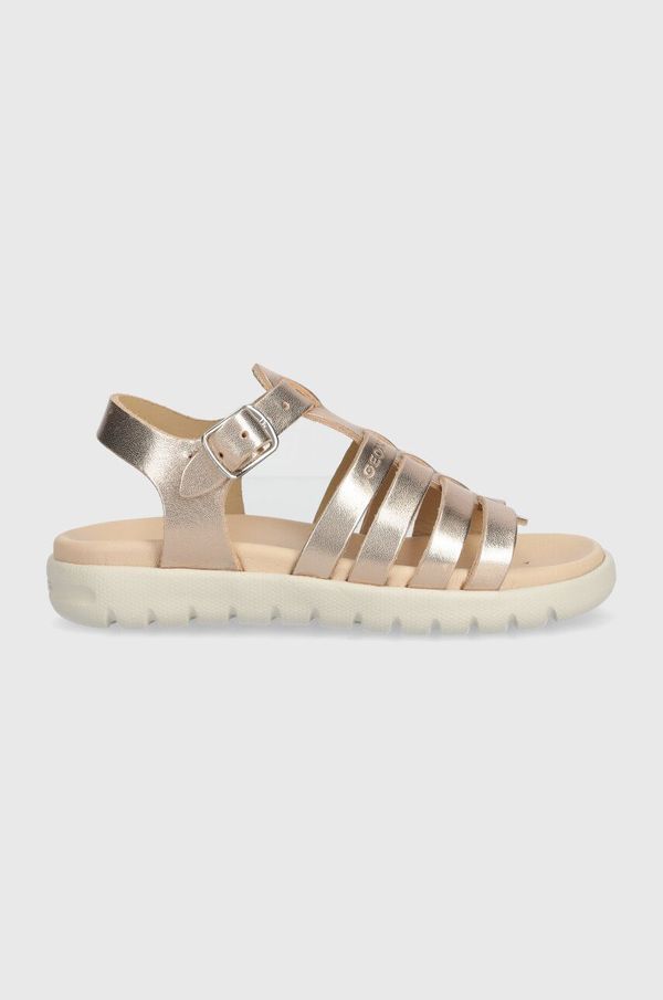 Geox Dječje kožne sandale Geox SANDAL SOLEIMA boja: narančasta