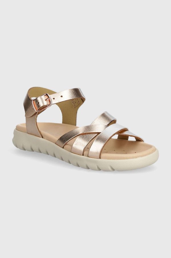 Geox Dječje kožne sandale Geox SANDAL SOLEIMA boja: zlatna