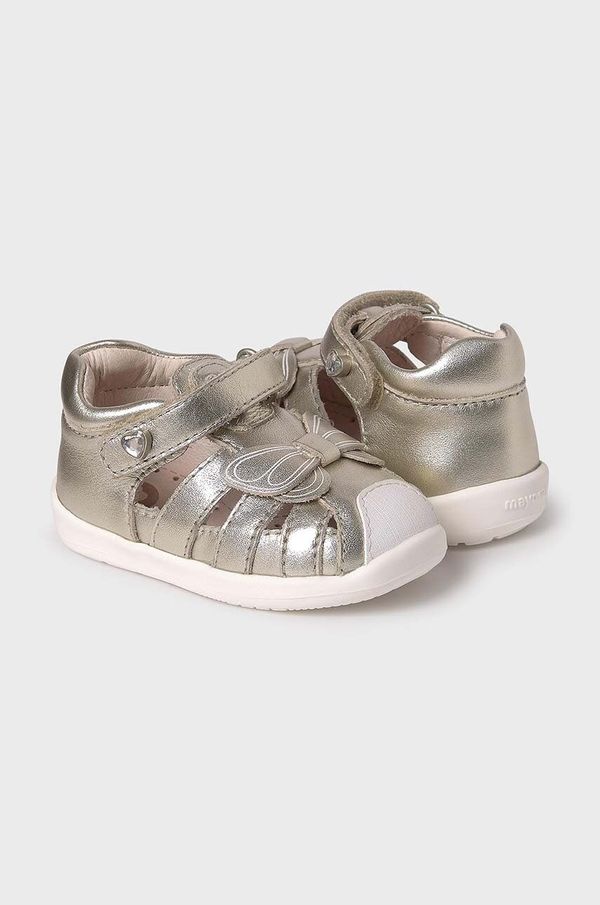 Mayoral Dječje kožne sandale Mayoral boja: zlatna