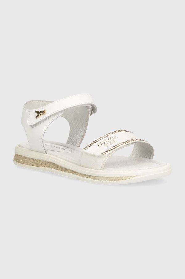Patrizia Pepe Dječje kožne sandale Patrizia Pepe boja: bijela