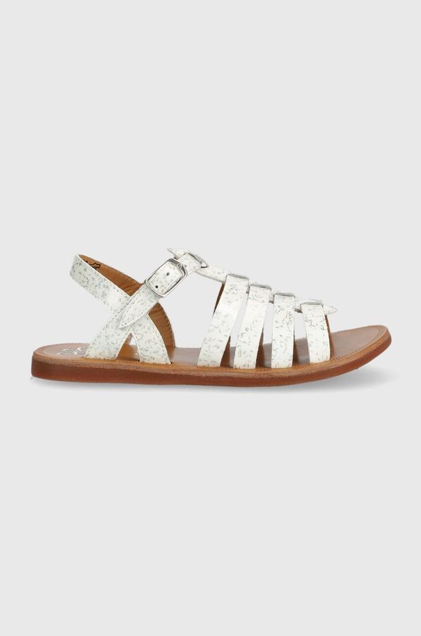 Pom D'api Dječje kožne sandale Pom D'api boja: bijela