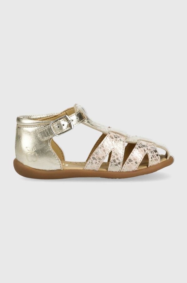 Pom D'api Dječje kožne sandale Pom D'api boja: zlatna