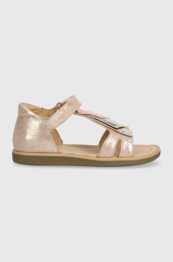 Shoo Pom Dječje kožne sandale Shoo Pom boja: ružičasta