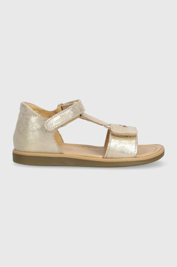 Shoo Pom Dječje kožne sandale Shoo Pom boja: zlatna