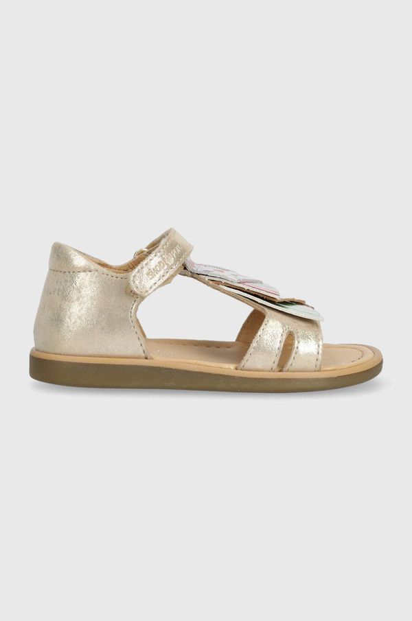 Shoo Pom Dječje kožne sandale Shoo Pom boja: zlatna