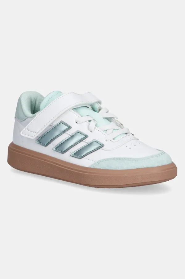 adidas Dječje kožne tenisice adidas COURTBLOCK boja: bijela, JH8569