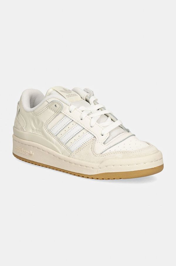 adidas Originals Dječje kožne tenisice adidas Originals FORUM LOW CL boja: bež, ID6861