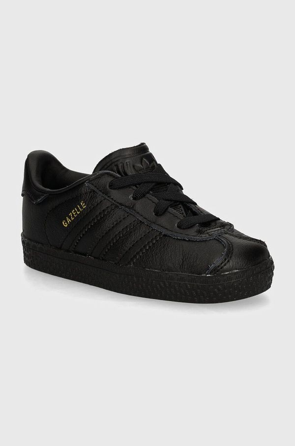 adidas Originals Dječje kožne tenisice adidas Originals GAZELLE CF EL boja: crna, IH2972