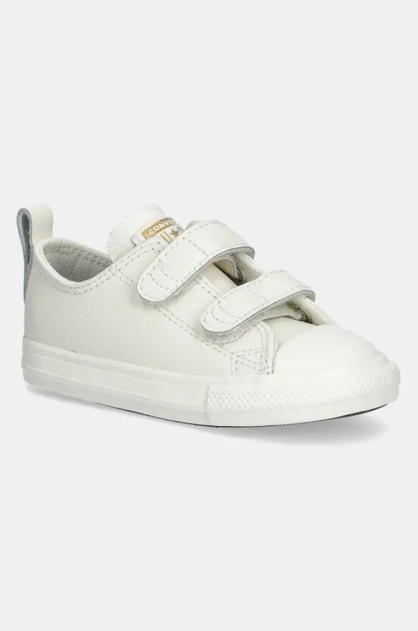 Converse Dječje kožne tenisice Converse Chuck Taylor All Star 2V boja: bijela, A13793C