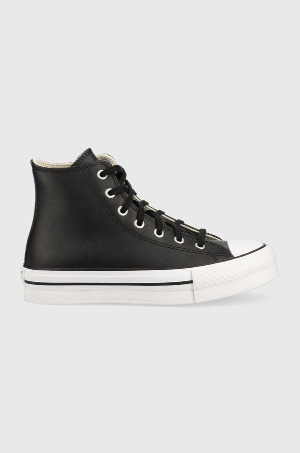 Converse Dječje kožne tenisice Converse Chuck Taylor All Star Eva Lift boja: crna