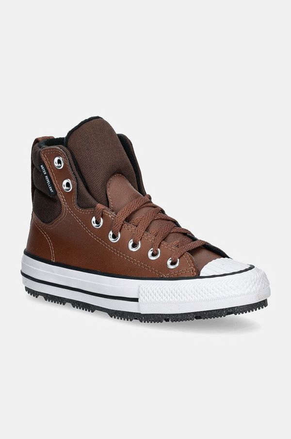 Converse Dječje kožne tenisice Converse CHUCK TAYLOR AS BERKSHIRE BOOT boja: smeđa, A08442C