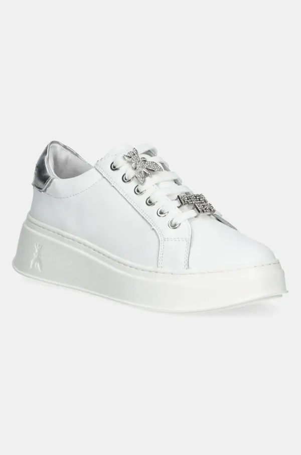 Patrizia Pepe Dječje kožne tenisice Patrizia Pepe boja: srebrna, PPJ302