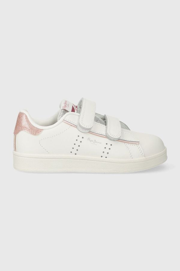 Pepe Jeans Dječje kožne tenisice Pepe Jeans PLAYER NIGHT GK boja: bijela