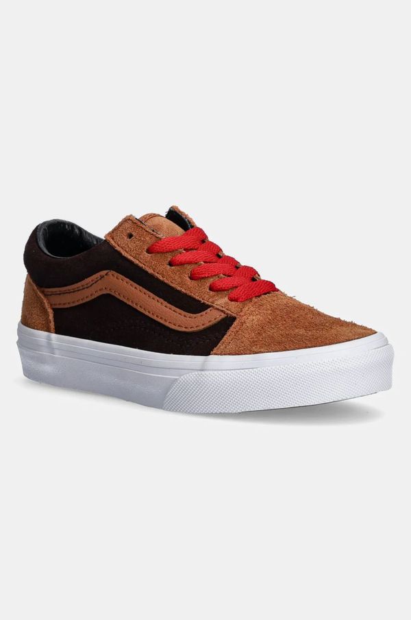 Vans Dječje kožne tenisice Vans Old Skool boja: smeđa, VN000CY8N1Z1