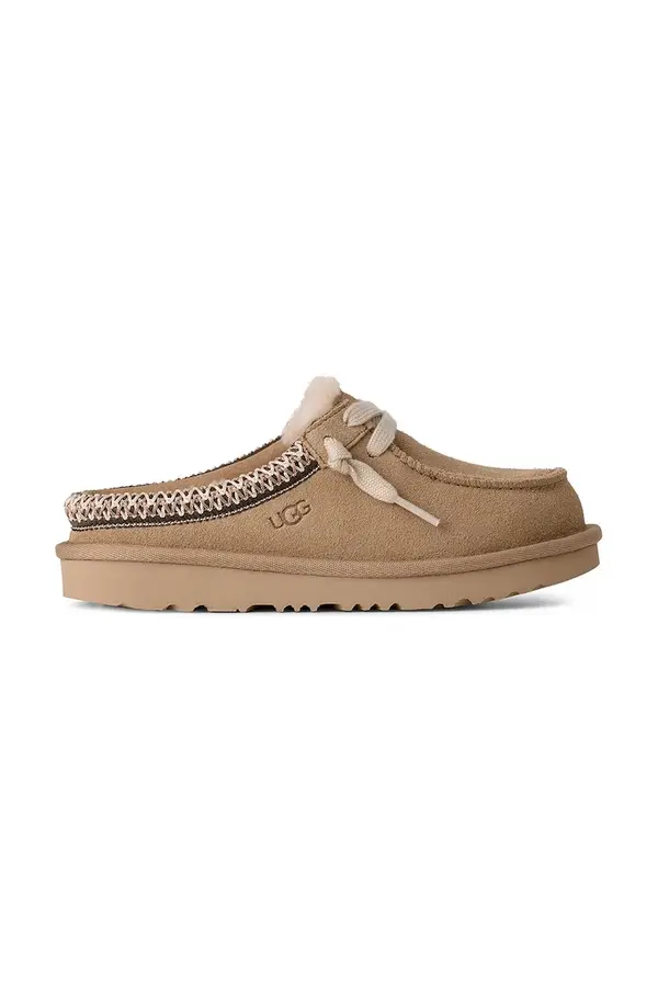 UGG Dječje kućne papuče od brušene kože UGG TASMAN MULE
