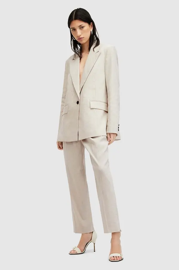 AllSaints Dječje lanene hlače AllSaints WHITNEY TROUSER