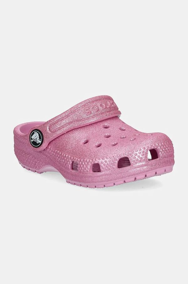 Crocs Dječje natikače Crocs CLASSIC GLITTER CLOG boja: ružičasta, 206992