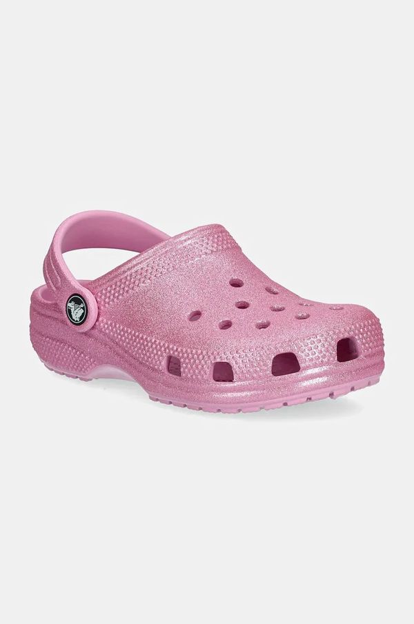 Crocs Dječje natikače Crocs CLASSIC GLITTER CLOG boja: ružičasta, 206993