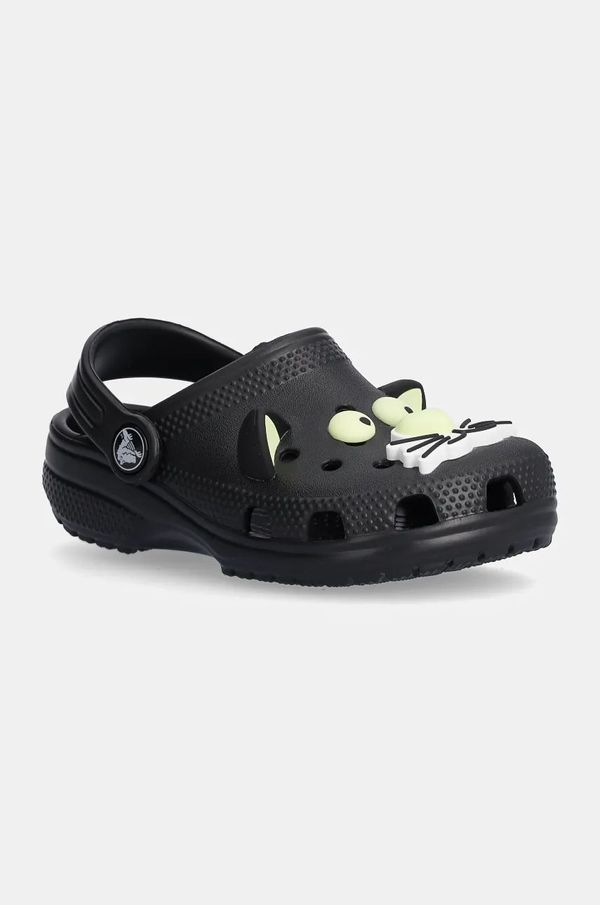 Crocs Dječje natikače Crocs CLASSIC GLOW BLACK CAT CLOG boja: crna, 210197