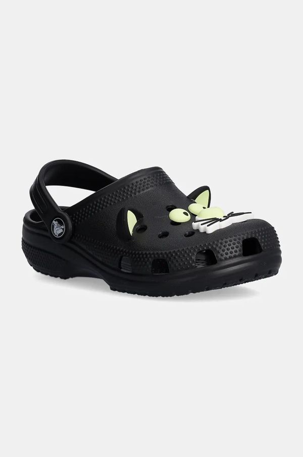 Crocs Dječje natikače Crocs CLASSIC GLOW BLACK CAT CLOG boja: crna, 210387