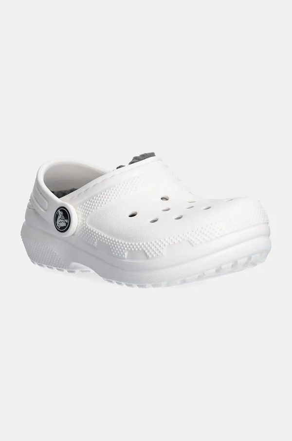Crocs Dječje natikače Crocs CLASSIC LINED CLOG boja: bijela, 207009